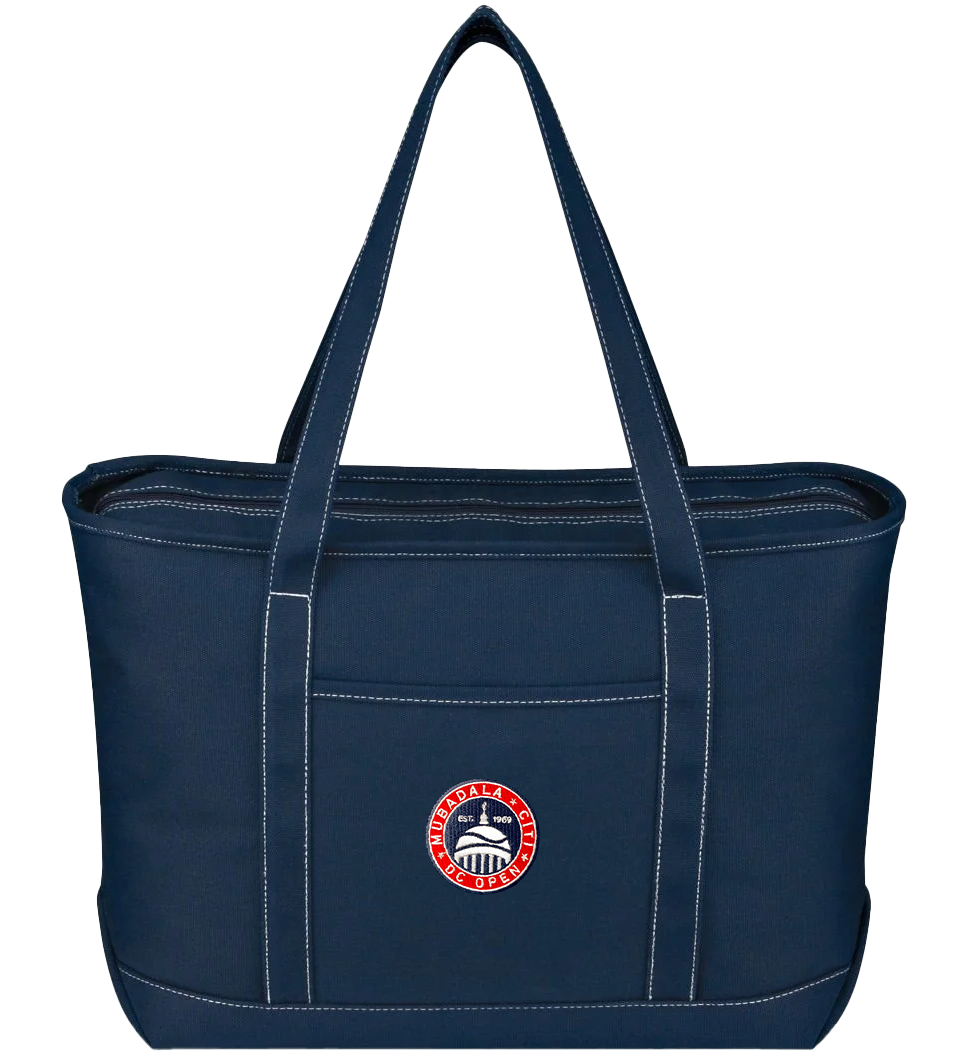 Tournament Logo Large Canvas Yacht Tote Bag Navy Mubadala Citi DC