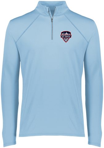 Badge Logo Athletic 1/4 Zip - Sky Blue