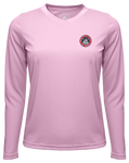 Womens Tournament Logo Athletic V-Neck Longsleeve - Light Pink