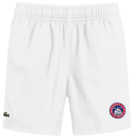 Youth Tournament Logo Sport Diamond Weave Shorts - White