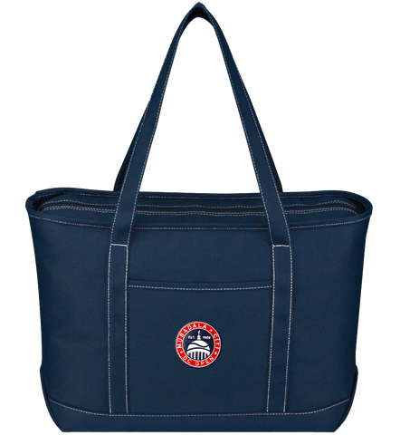 Tournament Logo Large Canvas Yacht Tote Bag - Navy