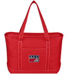 Box DC Flag Logo Large Canvas Yacht Tote Bag - Red
