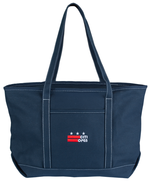 Citi Open DC Flag Large Canvas Tote Bag - Navy – Mubadala Citi DC