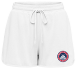 Womens Tournament Logo Villa Shorts - White