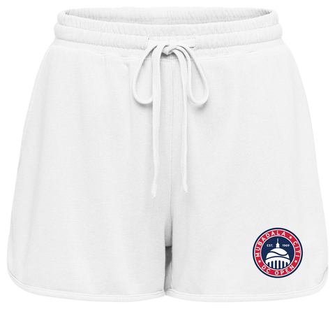 Womens Tournament Logo Villa Shorts - White