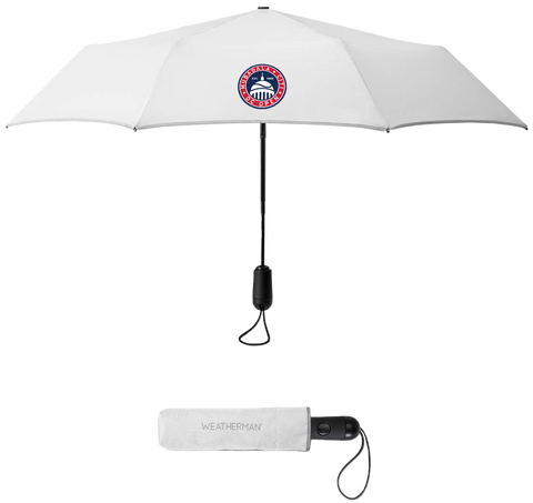 Tournament Logo Travel Umbrella - White