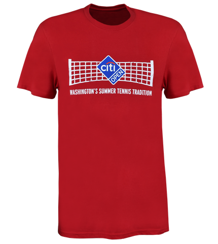 Youth Tennis Net Tee - Red