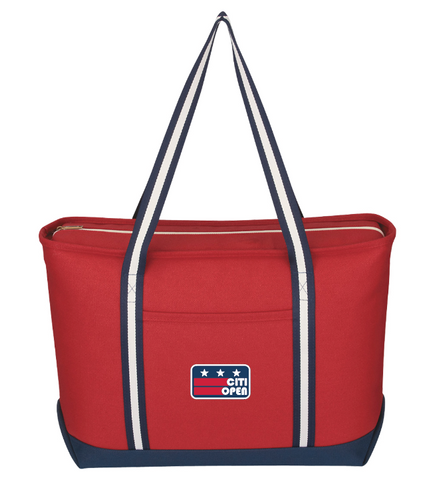 Citi Open Box DC Flag Large Canvas Tote Bag - Red/Navy